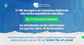Durante o período, os serviços eleitorais poderão ser acessados pelo Autoatendimento Eleitoral n...