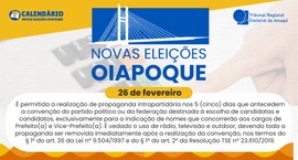 A partir de 26 de fevereiro será permitida a propaganda intrapartidária destinada à indicação de...