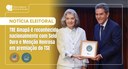 TRE Amapá recebe Selo Ouro e Menção Honrosa em premiação do TSE