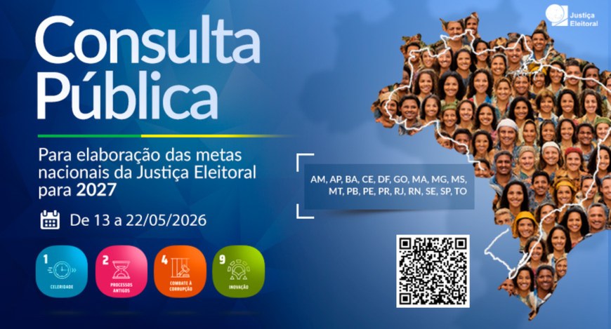 A participação é aberta à sociedade e pode ser feita pela internet entre os dias 13 e 22 de maio