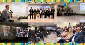 A audiência pública reuniu magistradas, magistrados, servidoras, servidores da Justiça Eleitoral...