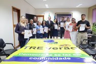 Homenagem é um reconhecimento pelas atividades desenvolvidas na ação itinerante realizada no Con...
