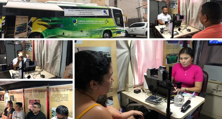 Cidadania: TRE Amapá realiza atendimentos itinerantes no conjunto São José Serviços eleitorais foram disponibilizados no ônibus da Justiça Eleitoral