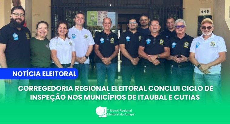Corregedoria Regional Eleitoral conclui ciclo de inspeção nos municípios de Itaubal e Cutias Corregedoria Regional Eleitoral conclui ciclo de inspeção nos municípios de Itaubal e Cutias