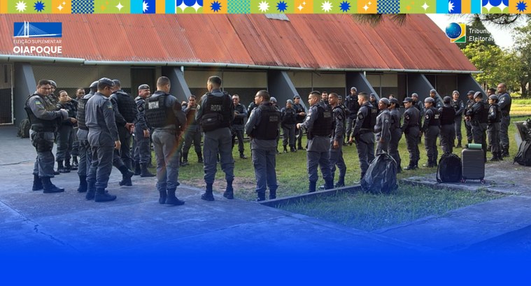 Eleição suplementar: segurança do pleito é reforçada com envio de efetivo policial para Oiapoque Eleição suplementar: segurança do pleito é reforçada com envio de efetivo policial para Oiapoque