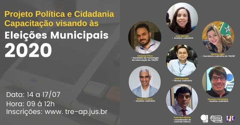 Eleições 2020: Projeto Política e Cidadania prepara membros de partidos políticos e pretensos candidatos para Eleições Municipais Devido à pandemia do coronavírus, a ação será realizada de forma virtual