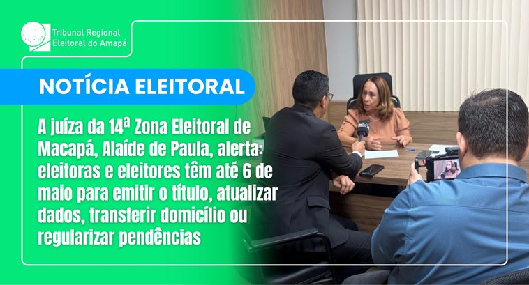 Eleitoras e eleitores têm até 6 de maio para regularizar situação eleitoral Eleitoras e eleitores têm até 6 de maio para regularizar situação eleitoral