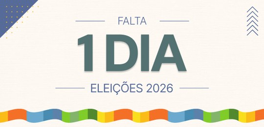 Identidade visual da contagem regressiva para as eleições 2026