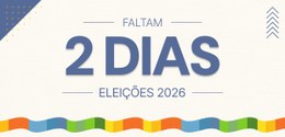 Identidade visual da contagem regressiva para as eleições 2026
