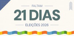 Identidade visual da contagem regressiva para as eleições 2026