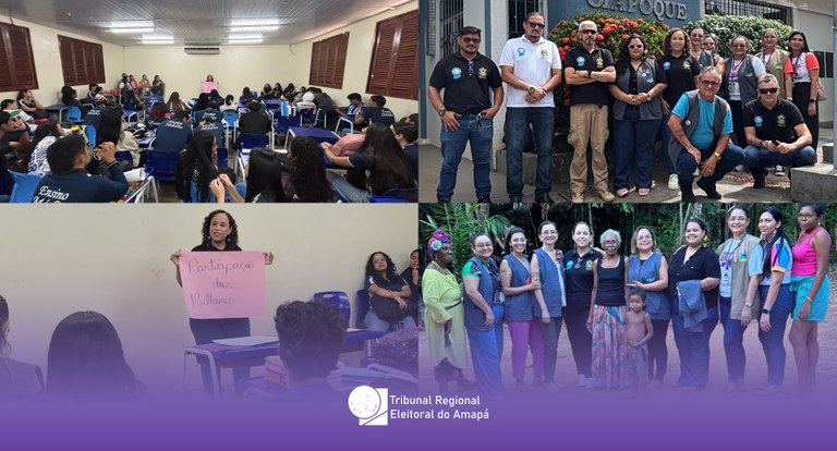 Justiça Eleitoral dá continuidade às ações da Semana pela Paz em Casa em parceria com o TJAP no Oiapoque Justiça Eleitoral dá continuidade às ações da Semana pela Paz em Casa em parceria com o TJAP no ...