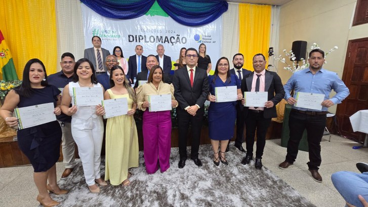 Justiça Eleitoral diploma eleitos no município de Amapá Justiça Eleitoral diploma eleitos no município de Amapá