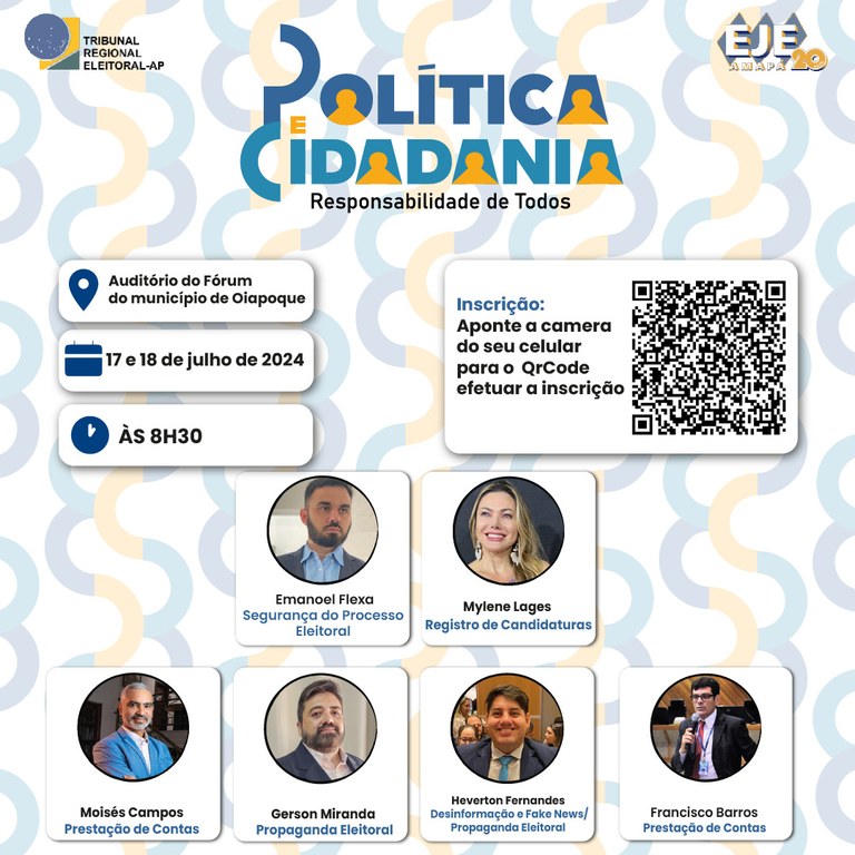 Os temas Prestação de Contas, Segurança do Processo Eleitoral e Propaganda Eleitoral fecham o se...