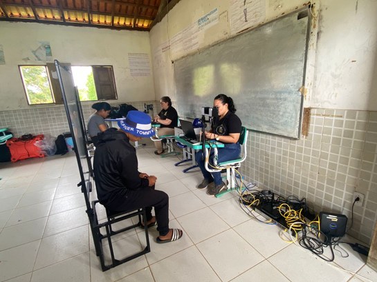 As equipes do TRE Amapá utilizam equipamentos personalizados para realizar o treinamento de elei...