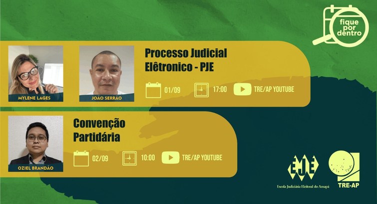 Nesta terça-feira (1) e quarta-feira (2), o projeto apresenta os seguintes temas: Processo Judic...