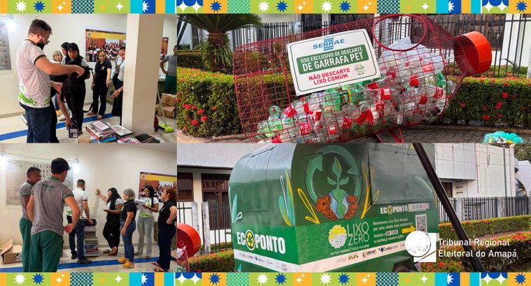 Servidores e colaboradores do TRE-AP participam do encerramento da campanha de arrecadação na Se...