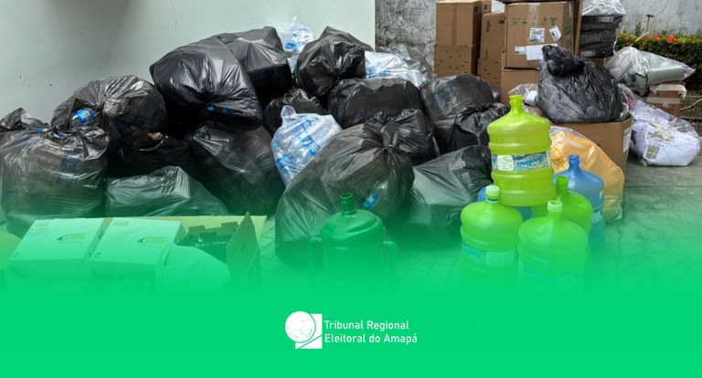 Sustentabilidade: TRE-AP realiza último descarte adequado de resíduos do ano Sustentabilidade: TRE-AP realiza último descarte adequado de resíduos do ano