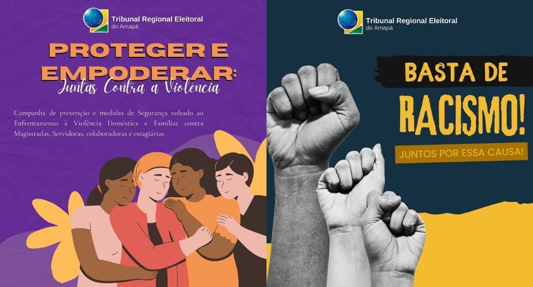 TRE Amapá dá início a uma série de campanhas de enfrentamento a violência, assedio e discriminação TRE Amapá dá início a uma série de campanhas de enfrentamento a violência, assedio e discriminação