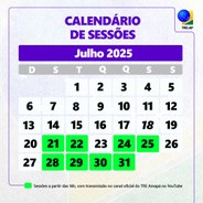 TRE Amapá divulga calendário de sessões plenárias para o mês de julho