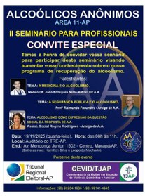 TRE Amapá é parceiro do II Seminário para Profissionais – AA