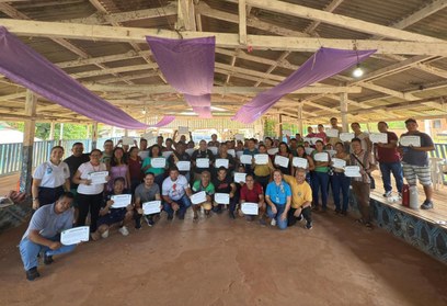 TRE Amapá em todo lugar: EJE-AP realiza oficina na Aldeia do Manga