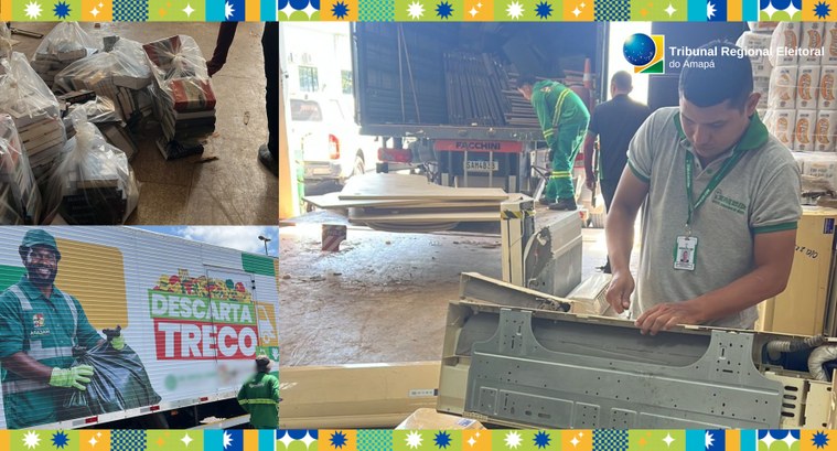TRE-AP destina mais de 3,7 toneladas de materiais inservíveis para descarte adequado e reciclagem