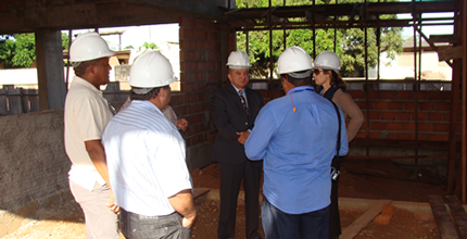 TRE-AP obras cartório santana 2012 O presidente do Tribunal Eleitoral do Amapá, Des. Raimundo Vales, acompanhado da Diretora Geral,...