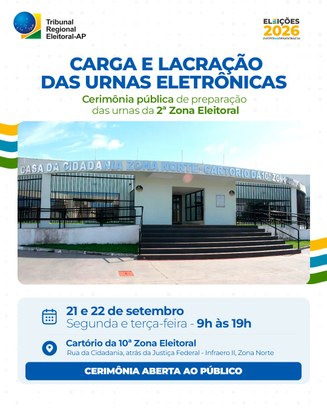 TRE-AP realiza cerimônia pública de carga e lacração das urnas eletrônicas da capital amapaense