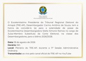 TRE-AP realiza solenidade de posse de desembargadora como juíza-membro substituta da Corte Eleit...