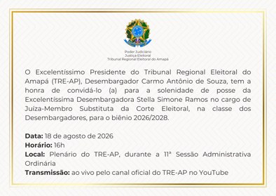 TRE-AP realiza solenidade de posse de desembargadora como juíza-membro substituta da Corte Eleit...