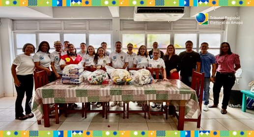 TRE Solidário entrega itens de higiene pessoal ao abrigo Ciã Katuá