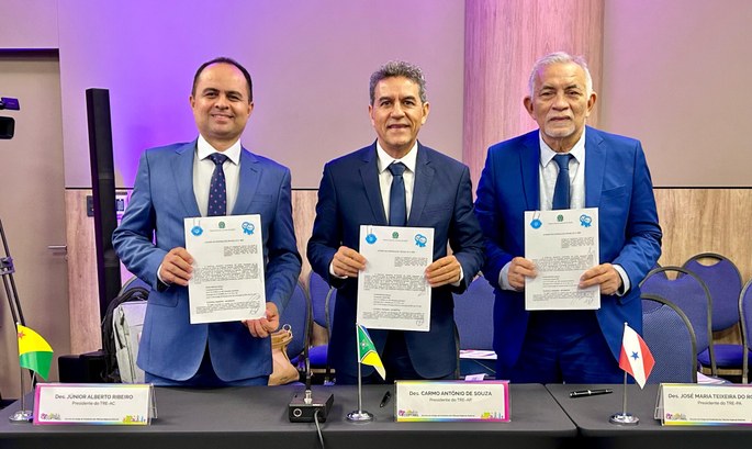 TREs do Amapá, Acre e Pará assinam termo de cooperação para fortalecer a cidadania na Amazônia TREs do Amapá, Acre e Pará assinam termo de cooperação para fortalecer a cidadania na Amazônia