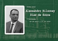Foto de busto preta e branca do Diretor Geral do TRE-AP Alessandro Rilsoney Dias de Souza
