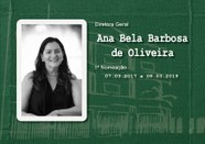 Foto de busto preta e branca da Diretora Geral do TRE-AP Ana Bela Barbosa de Oliveira