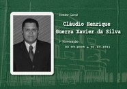 Foto de busto preta e branca do Diretor Geral do TRE-AP Cláudio Henrique Guerra Xavier da Silva