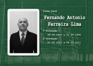 Foto de busto preta e branca do Diretor Geral Fernando Antonio Ferreira Lima.
