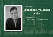 Foto de busto preta e branca do Diretor Geral do TRE-AP Francisco Valentim Maia