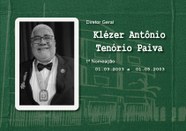 Foto de busto preta e branca do Diretor Geral do TRE-AP Klézer Antônio Tenório Paiva