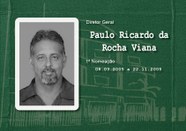 Foto de busto preta e branca do Diretor Geral do TRE-AP Paulo Ricardo da Rocha Vianna
