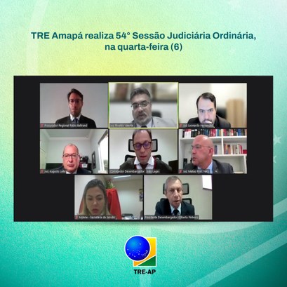 TRE Amapá realiza 54° Sessão Judiciária Ordinária, na quarta-feira (6) Na sessão ocorreu o julgamento do vereador Wilbyson Haroldo Ferreira Batista, eleito em 2020 no ...