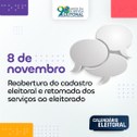 Serviços como alistamento eleitoral, transferência de domicílio podem ser acessados