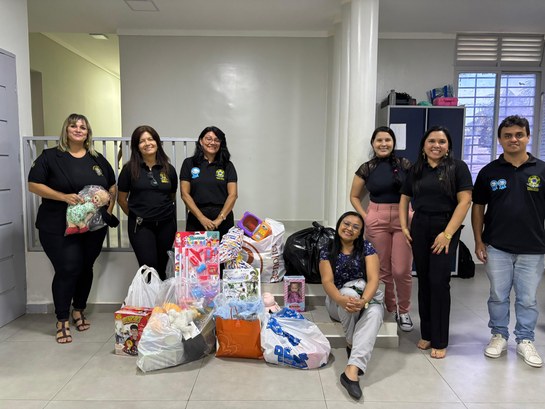 . As doações foram recebidas pela administração da instituição.