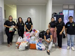 . As doações foram recebidas pela administração da instituição.